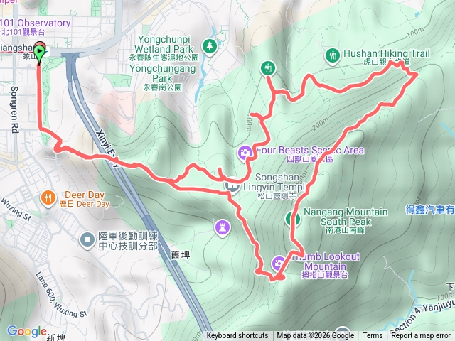 四獸山縱走預覽圖