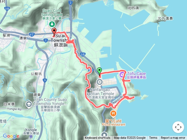 南方澳遊客中心-豆腐岬-賊仔灣-砲台山步道-蘇澳火車站