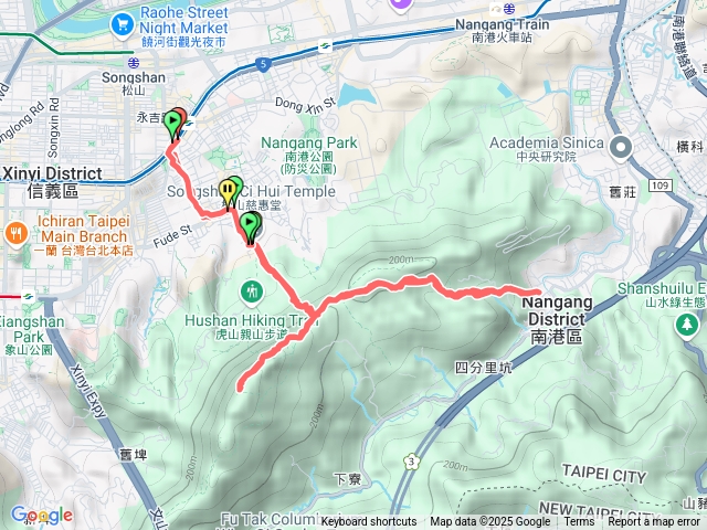 後山埤站-慈惠堂-山神廟-中華科大-九五峰-山神廟-慈惠堂-後山埤站