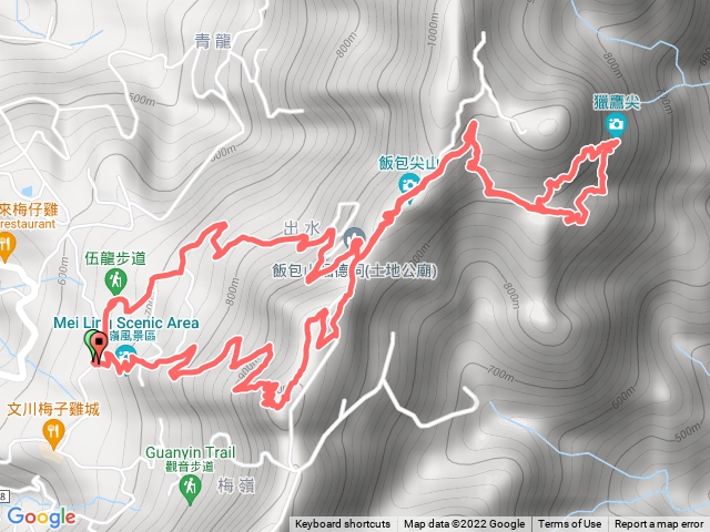 梅峰古道獵鷹尖一線天伍龍步道