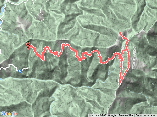 屯原至奇萊南華下光批八表全程