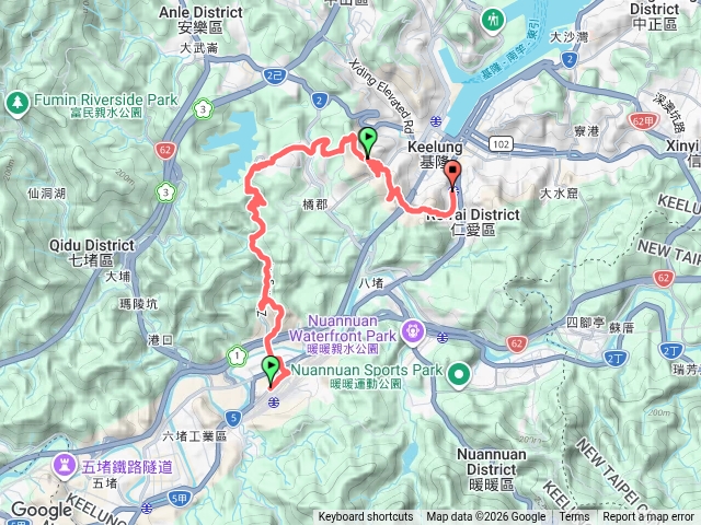 20261017七堵車站進龍鳳山萬壽山樂利山蚵殼港山紅龍山劉銘傳隧道三坑車站出預覽圖