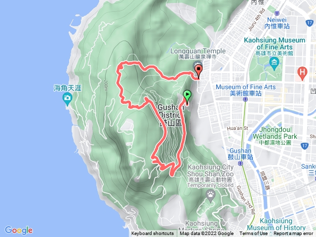 壽山步道經好漢坡、泰國谷