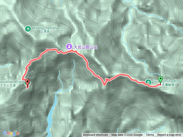 檜谷山莊到新登山口