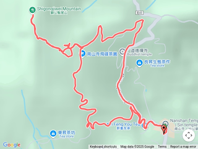 坪林-南山寺仙公廟-獅公髻尾山O型