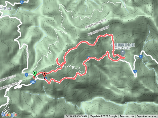 合歡越嶺古道+卯木山O型