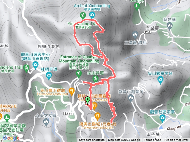 觀音山小北插、尖山、駱駝嶺、北橫、石壁腳