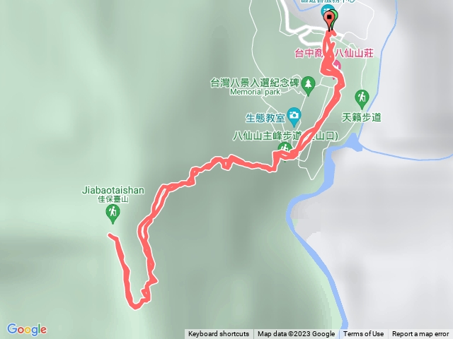 八仙山莊到佳保台山