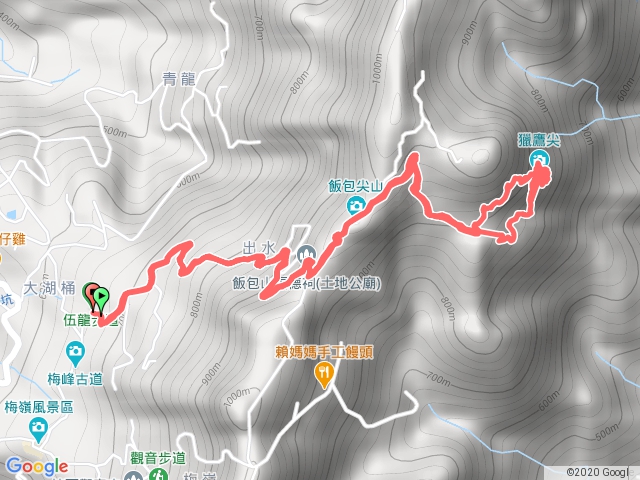 伍龍步道獵鷹尖一線天