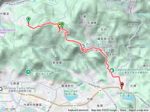 大崙頭尾山中社路登山口-碧山露營場-碧山巖-圓覺寺-大溝溪預覽圖