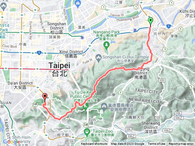 2023年臺北大縱走：尋寶任務臺北大縱走第六段：中華科技大學至捷運麟光站