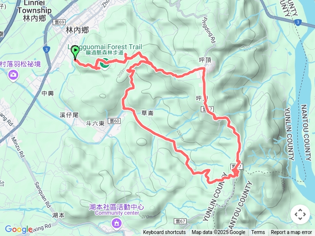 龍過脈-南林內山-觸口山-南觸口山