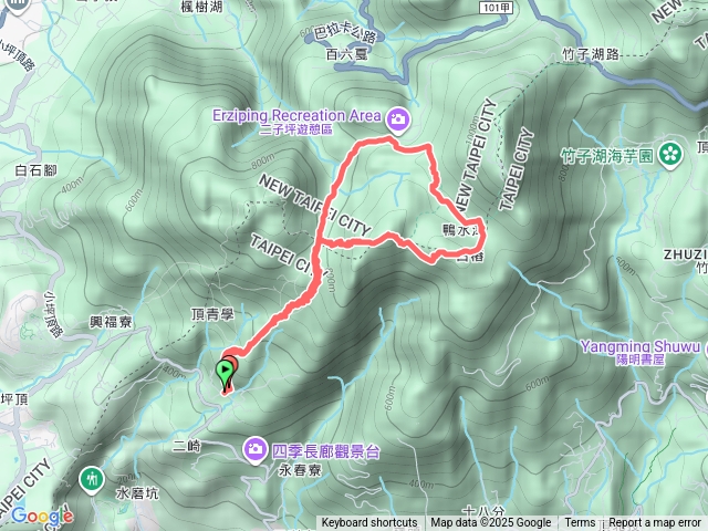 清天宮-面天坪上大屯西峰-大屯南峰到大屯坪-二子坪下面天坪回清天宮