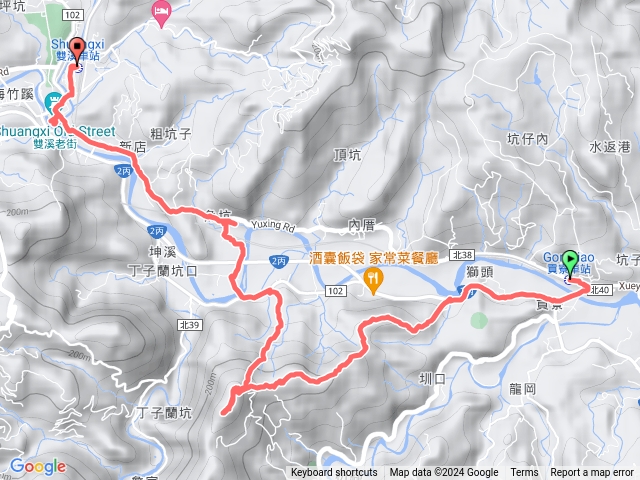 貢寮車站、長潭山、西山、雙溪車站