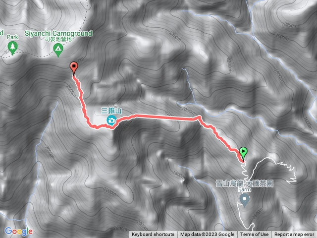 白姑登山口到松林營地