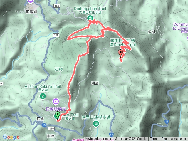 頂石槕步道-樂野山-霹靂山-大凍山-頂湖預覽圖