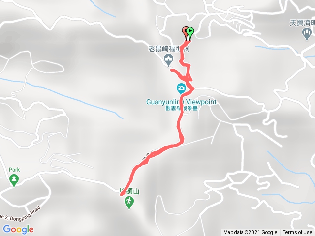 台中太平_觀雲嶺三汀山_七嗂農路底來回路線