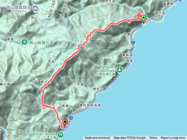 大溪站 鷹石尖 窖寮山 叢雲山 外澳站預覽圖