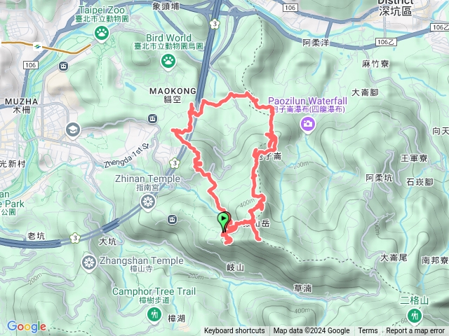 2024-11-02猴山岳土雞城-猴山岳西峰-猴山岳前峰-猴山岳-猴山岳北峰-猴山岳北北峰-清龍宮-新光路74巷-猴山坑山-祥光寺後山-金頭山-金頭山東峰-土雞城O型走