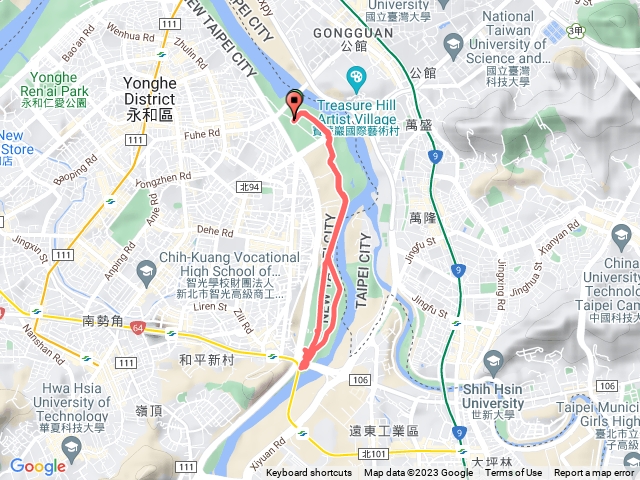 新店左岸自行車道步行