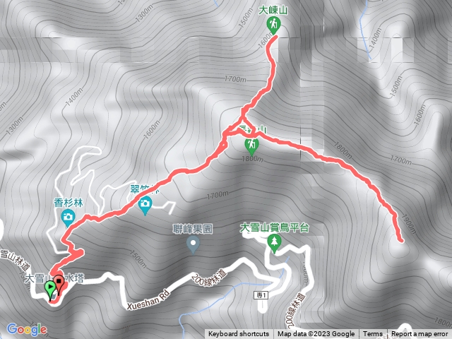 長壽山（肥崠山）、大崠山、醜崠山連走