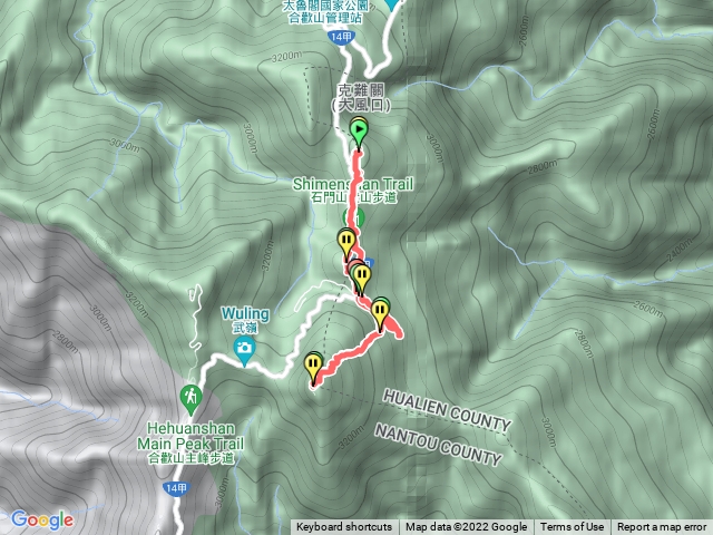 合歡山東峰、尖山、石門山