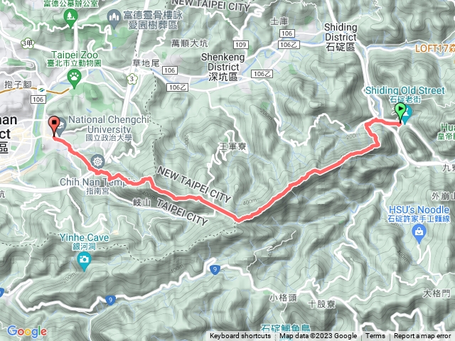 石碇筆架山猴山岳指南宮政大