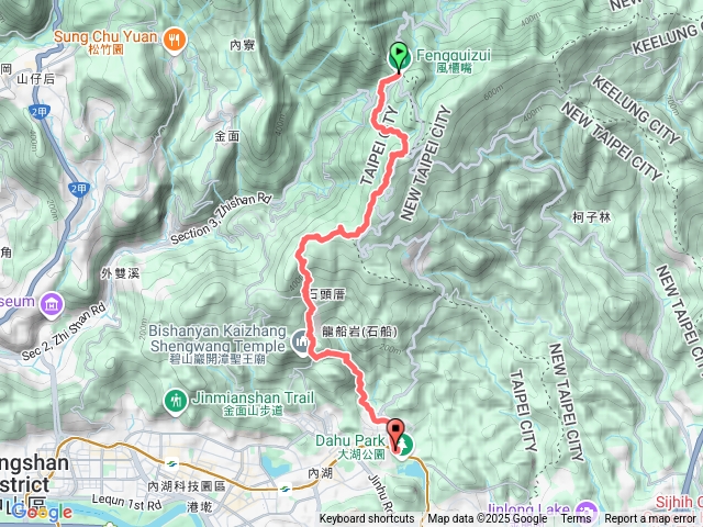【任務一】2025臺北大縱走臺北大縱走第四段：風櫃口至捷運大湖公園站順撿碧山西北峰202507051724
