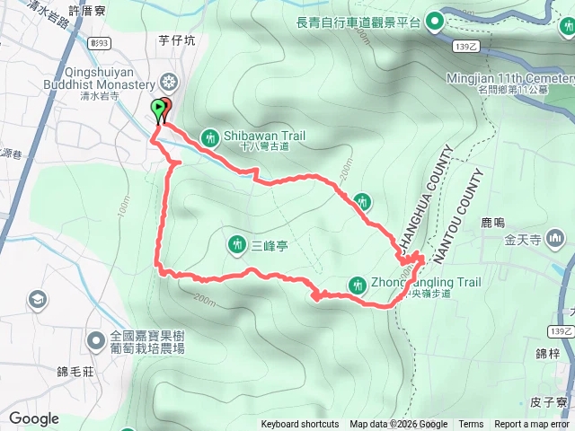 中央嶺+十八彎古道O繞