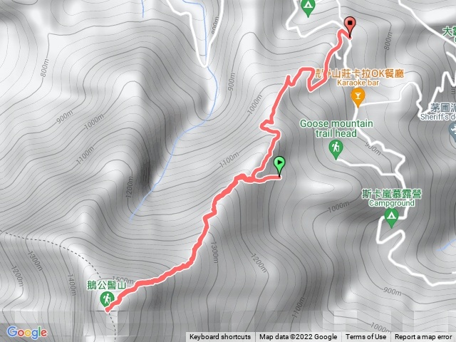 鵝公髻山停第一口第二登山口上第一口下