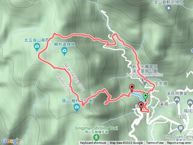 萬里冷水堀岩窟上頂山連走杏林山草原下瑞泉溪畔古道O行