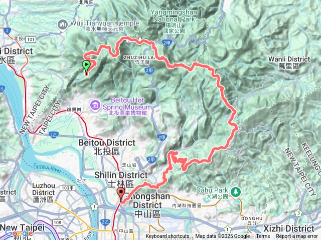 清天宮 到 劍潭 不經過 大屯西南_竹篙山_碧山_劍潭山預覽圖