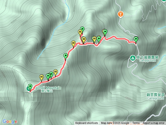 第二登山口鵝公髻山東北峰鵝公髻山
