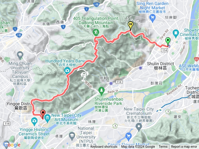 樹鶯縱走：樹林車站-大同山-大棟山-大榕樹-忠義山-鶯歌車站20240211