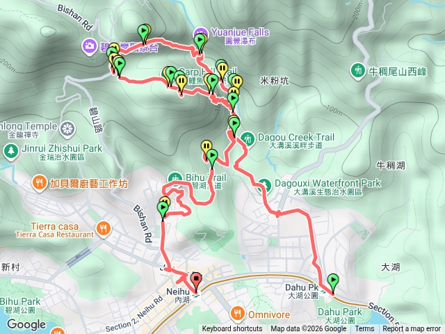 圓覺寺步道 至 鯉魚山與碧湖步道 2026-7-9 午後輕裝登山 - 探探臺北森呼吸挑戰 路線 8：親水之路預覽圖