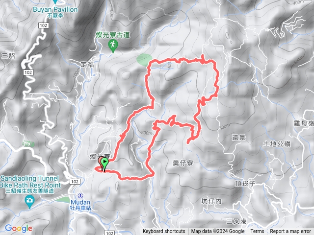 2024-07-27牡丹協天宮-松仔嶺古道-石笋(鑛務課基石)- 石笋路-石笋公、媽-焿子寮山-焿子寮西南峰-焿子寮古道-楊廷理古道-大牛埔山-三分子古道-石笋古道-石笋山O型走