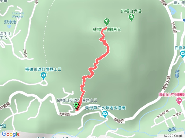 紗帽山南端登山口