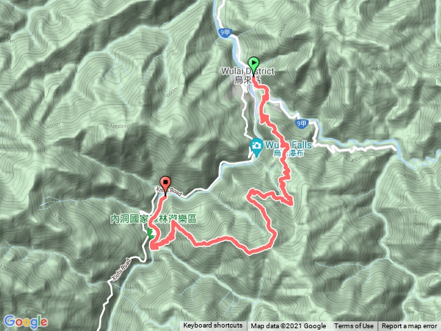 2021/5/16大刀山-大保克山-大保克山西峰-多望來山-內洞瀑布-信賢國小