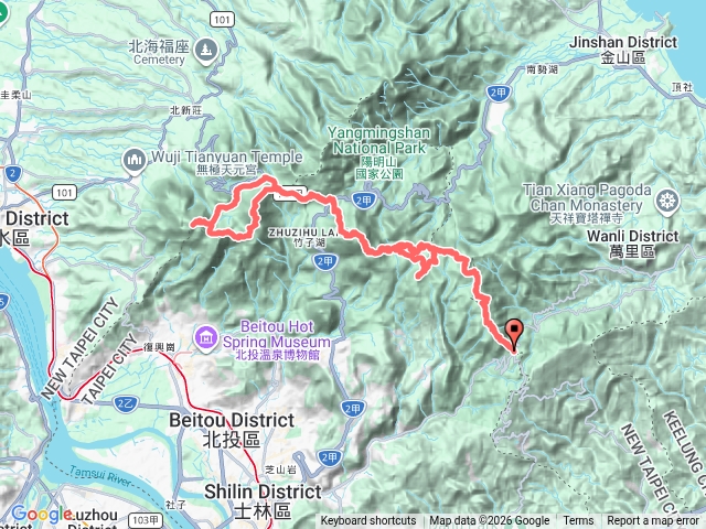 陽明山十連峰來回縱走預覽圖