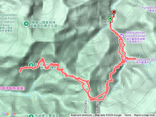 東滿步道（滿東滿）、啦卡山、處女瀑布
