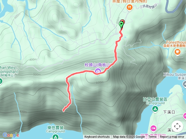 枕頭山、枕頭山西南峰