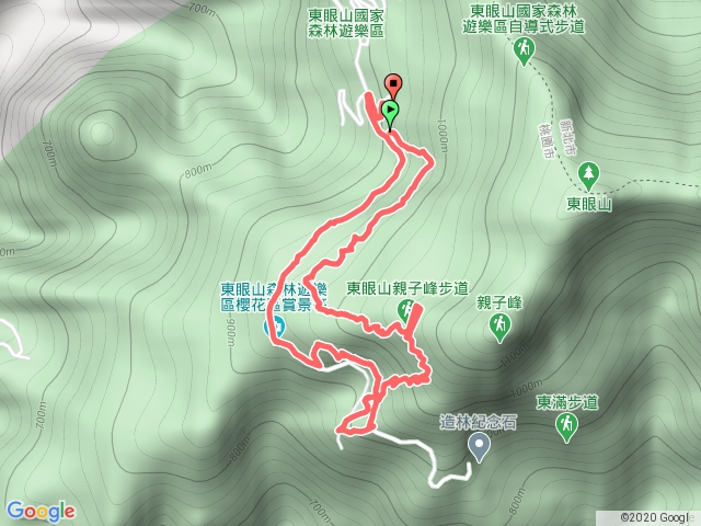 東眼山親子峰_化石區_東眼山林道O型