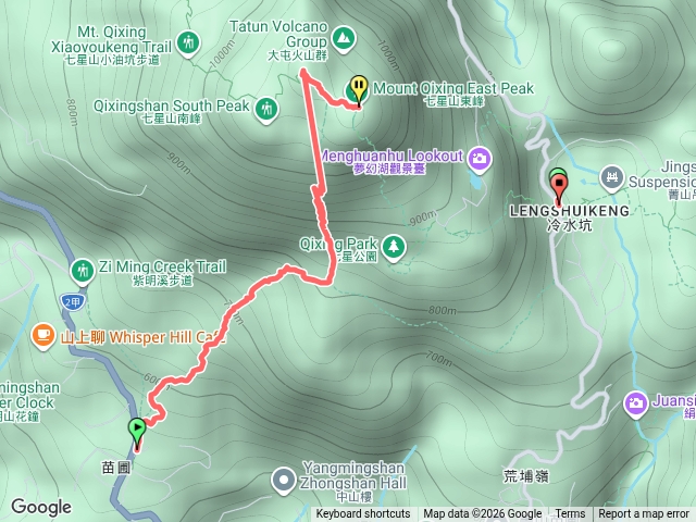 七星山苗圃進冷水坑出