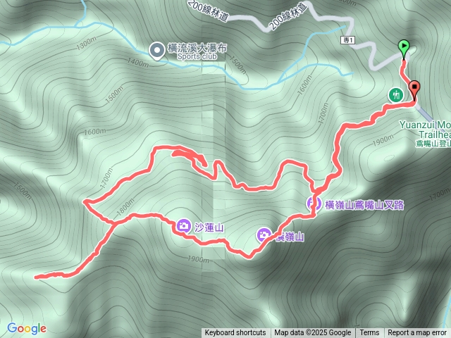 橫沙笛縱走預覽圖