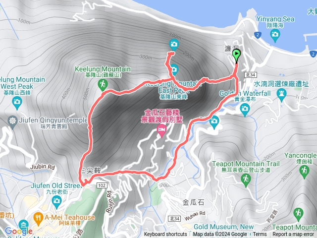 勇士岩,雷霆峰,基隆山O型縱走預覽圖