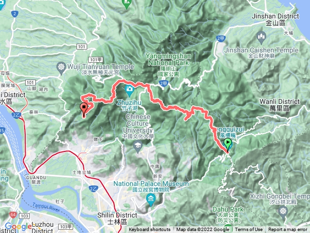 冬至陽明山東西大縱走