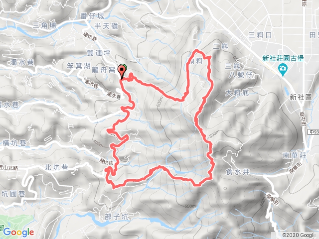 大坑1号停車埸上走5-1 5 4經連坑巷O型回1