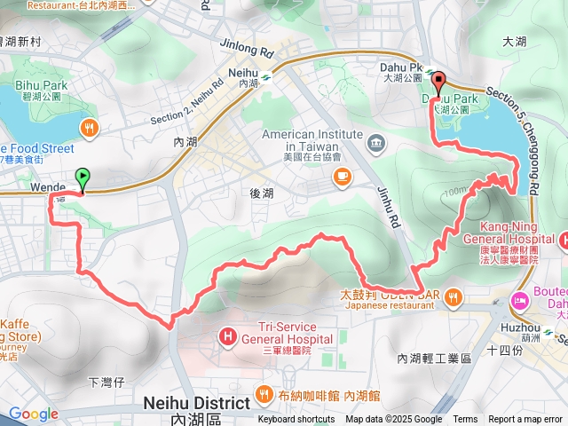 捷運文德站-灣仔山-白鷺鷥山-大湖公園預覽圖