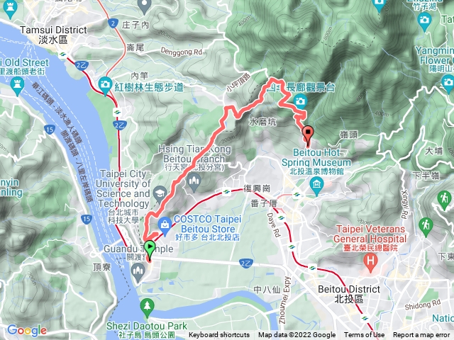 2021年臺北大縱走：尋寶任務臺北大縱走第一段：關渡至二子坪202209171522