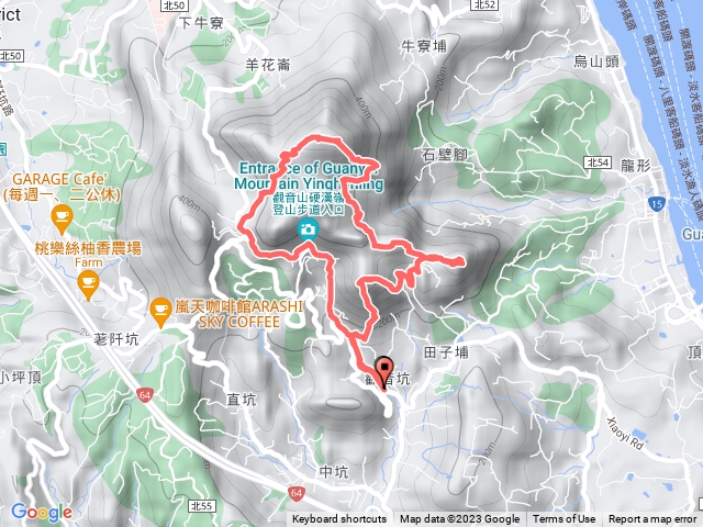 福隆山步道-鷹仔尖-南海佛堂-尖山-北橫古道-硬漢嶺-風櫃斗湖土路O型